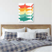 witte haai canvas afdruk (Insitu (Slaapkamer))