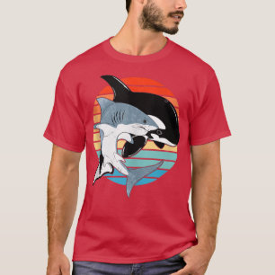 Witte haai en orca zonneschijnse haaiendag t-shirt