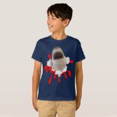Witte haai met bloed T-shirt (Voorkant volledig)