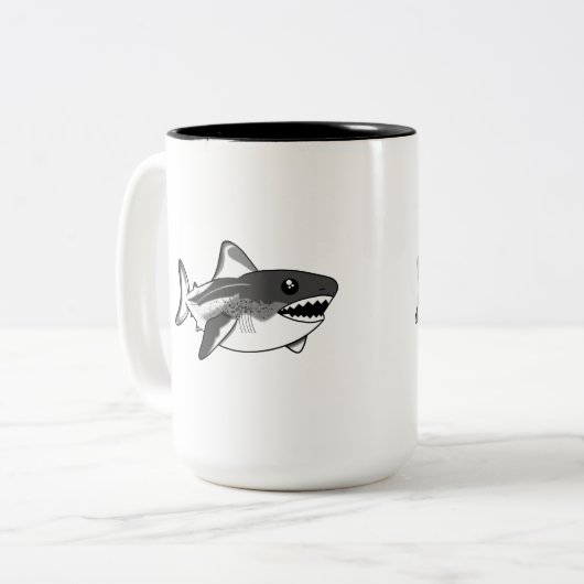 witte haai Mok (Voorkant links)