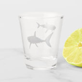 Witte haai shot glas (Achterkant)