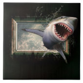 Witte haai tegeltje (Voorkant)