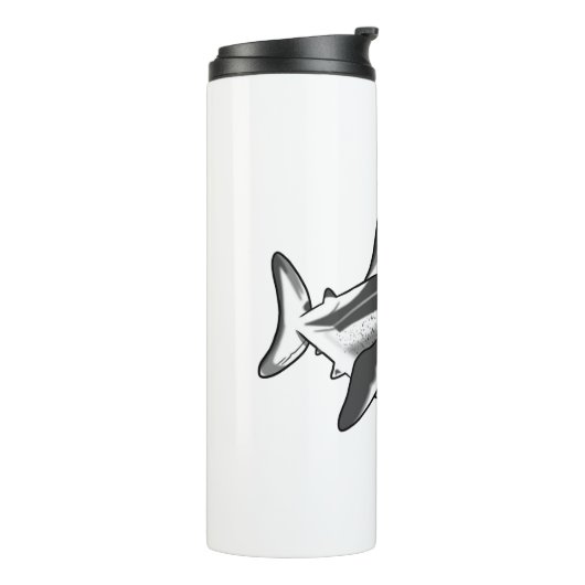 Witte haai thermosbeker (Gedraaid links)