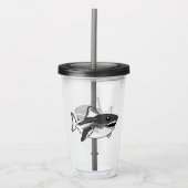 witte-haaientumbler acryl drinkbeker (Voorkant)
