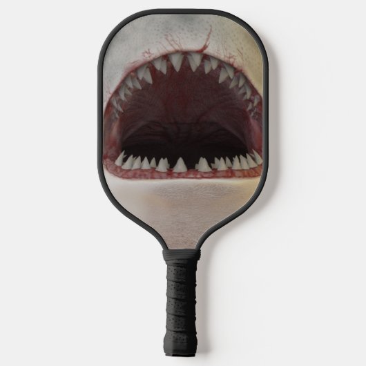 Witte haaimond pickleball paddle (Achterkant)