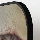 Witte haaimond pickleball paddle (Links Detail)