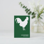 Witte haan - Donkergroen 02481c Visitekaartje (Staand voorkant)