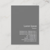 Witte haan - zwart visitekaartje (Achterkant)