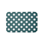Witte haarpunten op blauwgroen badmat (Voorkant)