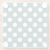 Witte haarpunten op blauwgroen glazen onderzetter (Achterkant)