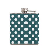 Witte haarpunten op blauwgroen heupfles (Achterkant)