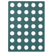 Witte haarpunten op blauwgroen klembord (Achterkant)