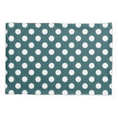 Witte haarpunten op blauwgroen kussensloop (Achterkant)