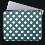 Witte haarpunten op blauwgroen laptop sleeve<br><div class="desc">Witte haarpunten op blauwgroen</div>