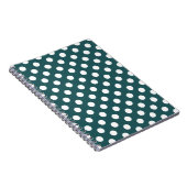 Witte haarpunten op blauwgroen notitieboek (Rechterzijde)