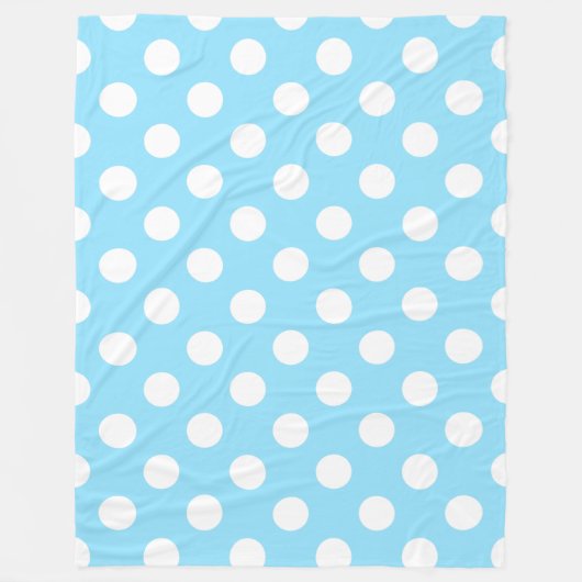 Witte haarpunten op bleek blauw fleece deken (Voorkant)
