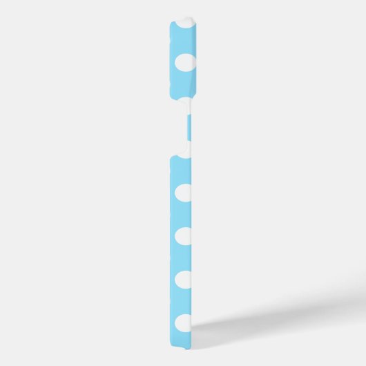 Witte haarpunten op bleek blauw iPhone hoesje (Rechterkant)