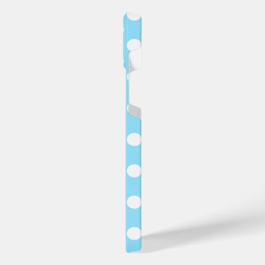 Witte haarpunten op bleek blauw iPhone hoesje (Linkerkant)