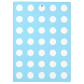 Witte haarpunten op bleek blauw klembord (Achterkant)