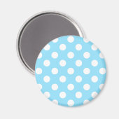 Witte haarpunten op bleek blauw magneet (Voorkant / Achterkant)