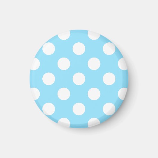 Witte haarpunten op bleek blauw magneet (Voorkant)