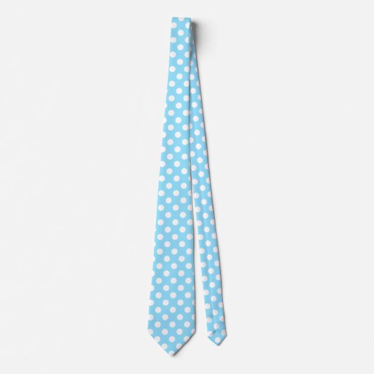 Witte haarpunten op bleek blauw stropdas (Voorkant)