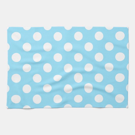 Witte haarpunten op bleek blauw theedoek (Horizontaal)