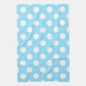 Witte haarpunten op bleek blauw theedoek (Verticaal)