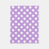 Witte haarpunten op lila fleece deken (Voorkant)