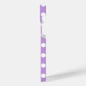 Witte haarpunten op lila iPhone hoesje (Linkerkant)