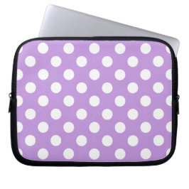 Witte haarpunten op lila laptop sleeve