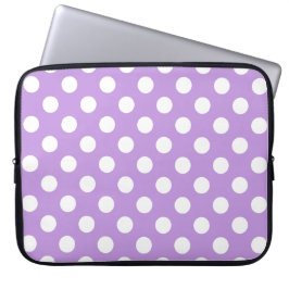 Witte haarpunten op lila laptop sleeve