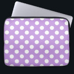 Witte haarpunten op lila laptop sleeve<br><div class="desc">Witte haarpunten op lila</div>