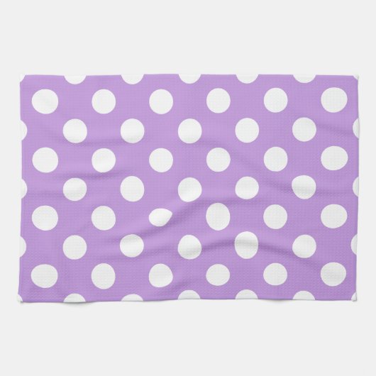 Witte haarpunten op lila theedoek (Horizontaal)
