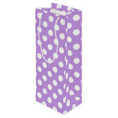 Witte haarpunten op lila wijn cadeautas (Achterkant Gekanteld)