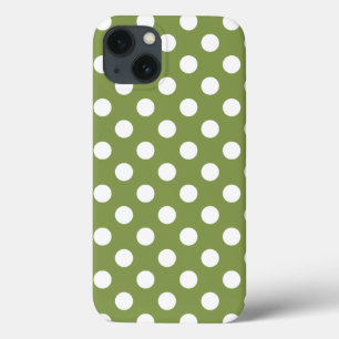 Witte haarpunten op olijfgroen Hoesje-Mate iPhone Case-Mate iPhone Case