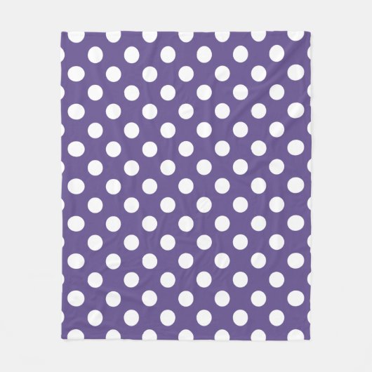 Witte haarpunten op ultraviolet fleece deken (Voorkant)