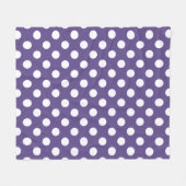 Witte haarpunten op ultraviolet fleece deken (Voorkant (Horizontaal))