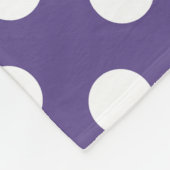 Witte haarpunten op ultraviolet fleece deken (Hoek)