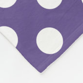 Witte haarpunten op ultraviolet fleece deken (Hoek)