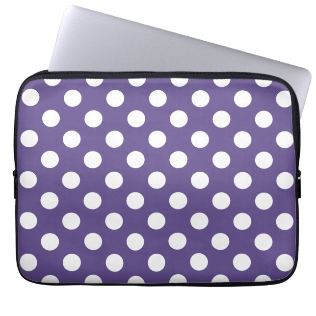 Witte haarpunten op ultraviolet laptop sleeve (Voorkant)