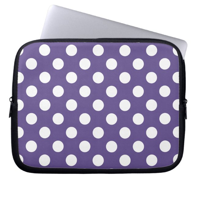 Witte haarpunten op ultraviolet laptop sleeve (Voorkant)