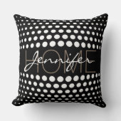 Witte haarstippen homonogram kussen (Voorkant)