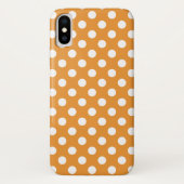 Witte haarvlekken op ambergeel Case-Mate iPhone case (Achterkant)