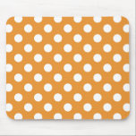 Witte haarvlekken op ambergeel muismat<br><div class="desc">Witte haarvlekken op ambergeel</div>