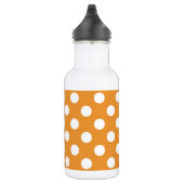 Witte haarvlekken op ambergeel waterfles (Rechts)