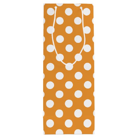 Witte haarvlekken op ambergeel wijn cadeautas (Achterkant)