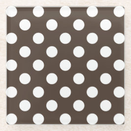 Witte haarvlekken op bruin glazen onderzetter