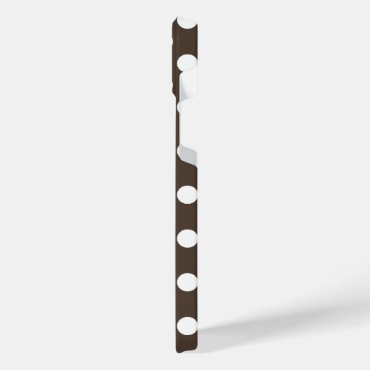 Witte haarvlekken op bruin iPhone hoesje (Linkerkant)