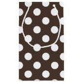 Witte haarvlekken op bruin klein cadeauzakje (Achterkant)